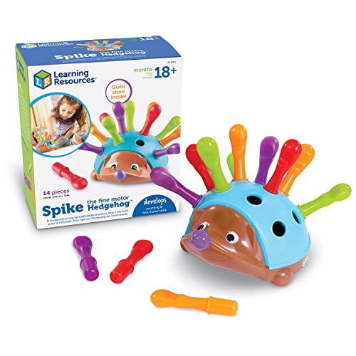 Learning Resources Spike The Fine Motor Hedgehog - Toddler Learning Toys, Fine Motor and Sensory Toys for Kids Ages 18+ Months, Montessori Toys,Easter Basket Stuffers​