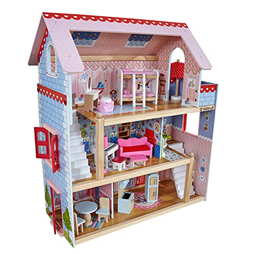 KidKraft Chelsea Doll Cottage Wooden Dollhouse with 16 Accessories, Working Shutters, for 5-Inch Dolls, Gift for Ages 3+*