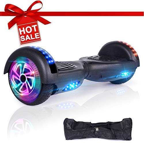 EPCTEK Hoverboard,6.5" Two-Wheel Self-Balancing Hover Board with Bluetooth Speakers and Fashion LED Lights for Kids*