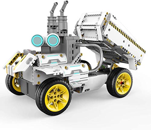UBTECH JIMU Robot Builderbots Series: Overdrive Kit/App-Enabled Building and Coding STEM Learning Kit (410 Parts and Connectors), Yellow