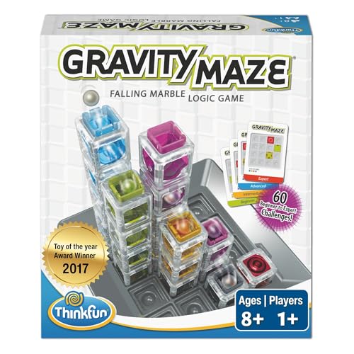 ThinkFun Gravity Maze - Falling Marble Logic Game - Challenging STEM Toy for Kids 8-12 - Gravity Marble Maze - Brain-Building Fun - Educational Gift - Boosts Critical Thinking & Problem Solving*