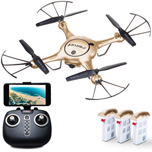 Force1 Drones with Camera for Adults and Kids - X5UW RC Quadcopter Drone with Camera Live Video, WiFi FPV 720p HD Camera Drone for Beginners with 3 Batteries