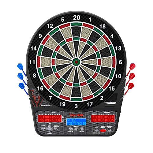 Viper 850 Electronic Dartboard, Ultra Bright Triple Score Display, 50 Games With 470 Scoring Variations, Regulation Size Target-Tested-Tough Segments Made From High Grade Nylon, Includes 6 Darts,Black*