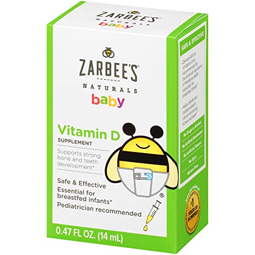 Zarbee's Naturals Baby Vitamin D Supplement, 0.47 Ounce Bottle