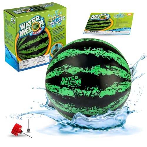 Watermelon Ball The Original Pool Toys for Kids Ages 8-12 - 9 Inch Pool Ball for Teens, Adults, Family - Pool Games, Pool Toys, Fun Swimming Pool Games, Water Football, Tag, Diving and Beach Ball Play