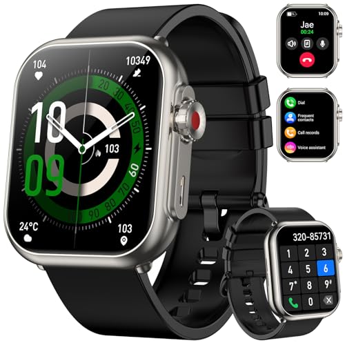 Smart Watch for Men Women, 1.85' HD Fitness Tracker (Answer/Make Call), 1000 mAh Battery, 120+ Sport Modes, 24/7 Heart Rate/Sleep Monitor Fitness Watch, IP68 Waterproof, Smartwatch for Android/iPhone