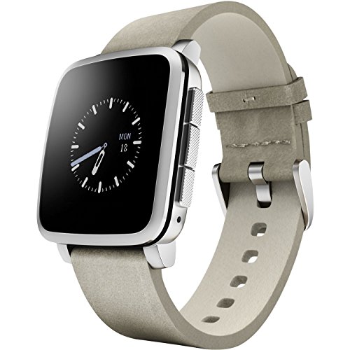 Pebble Time Steel Smartwatch for Apple/Android Devices - Silver