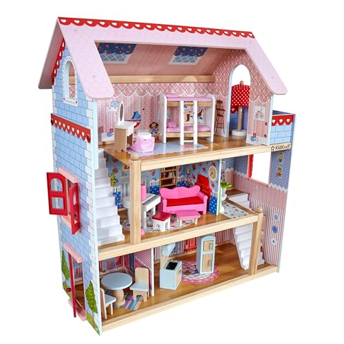 KidKraft Chelsea Doll Cottage Wooden Dollhouse with 16 Accessories, Working Shutters, for 5-Inch Dolls*