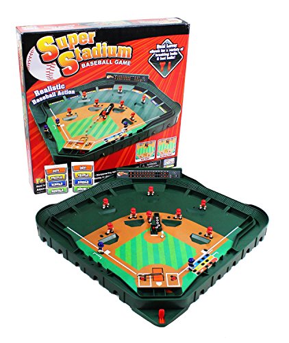 Game Zone Super Stadium Baseball Game - Realistic Tabletop Baseball Game for 2 Players Ages 6+*