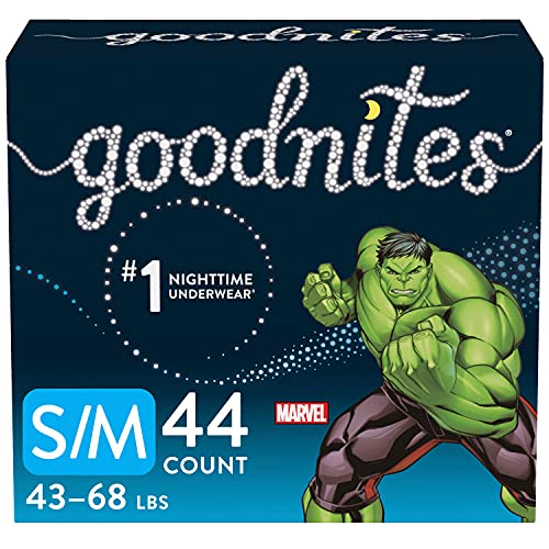 Goodnites Bedwetting Underwear for Boys, S/M, Discreet, Small/Medium, 22 Count (Pack of 2), Packaging May Vary
