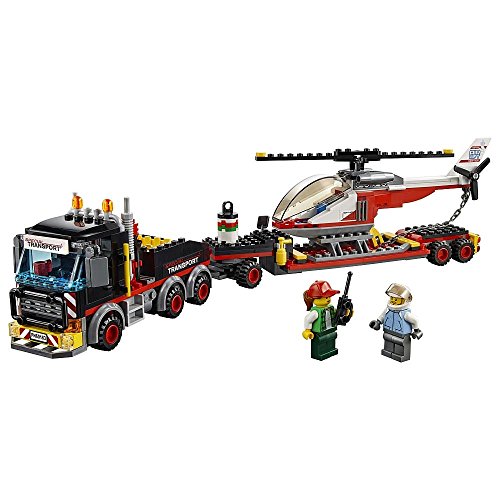 EGO City Heavy Cargo Transport 60183 Toy Truck Building Kit with Trailer, Toy Helicopter and Construction Minifigures for Creative Play (310 Pieces)