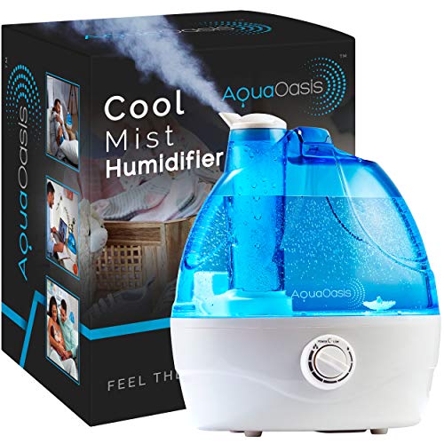 AquaOasis™ Cool Mist Humidifier {2.2L Water Tank} Quiet Ultrasonic Humidifiers for Bedroom & Large room - Adjustable -360 Rotation Nozzle, Auto-Shut Off, Humidifiers for Babies Nursery & Whole House