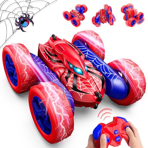 Spider Remote Control Car,RC Cars for 4-12 Year Old Boy Double Sided 360°Flip 4WD Rechargeable Drift RC Race Car Toys Birthday Gifts Chritmas Stuffer for 4 5 6 7 8 9 10 11 12 Year Old Boys Girls