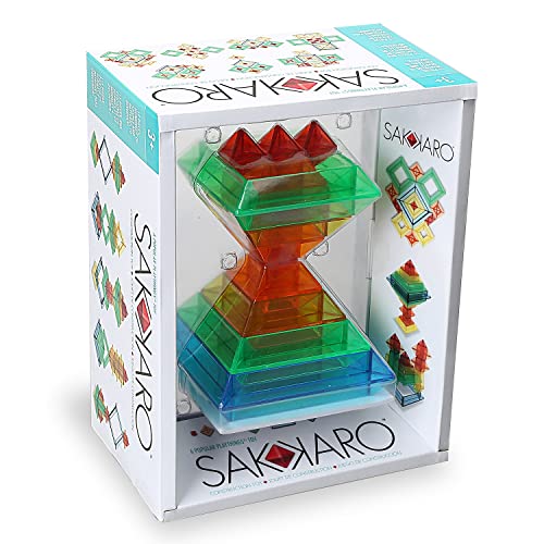 POPULAR PLAYTHINGS Sakkaro Geometry Toy, Multicolor, Standard 5.5 H x 7.5 L x 5.5 W