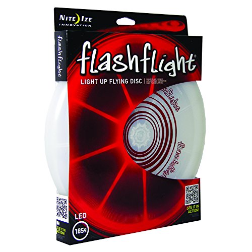 Nite Ize Flashflight LED Light Up Flying Disc, Glow in the Dark for Night Games, 185g, Red*