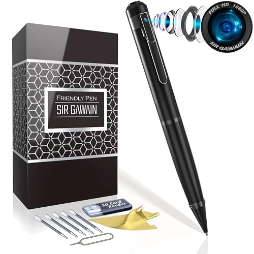 SIRGAWAIN 1080P Body Camera Pen [Upgraded 2024] – Body Cam with HD Video or Picture Taking, SD Card Storage, and Manual Control for Privacy Compliance