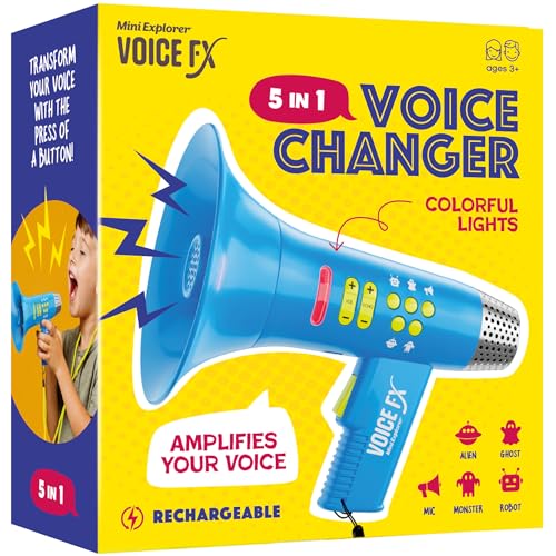 Mini Explorer Voice Changer for Kids - Voice Changing Device for Boys & Girls Ages 3-8+ Olds - Easter, Birthday Gifts for 3, 4, 5, 7, 8 Year Old Boy - Cool Outdoor Toys Gift Ideas for Kid, Toddler