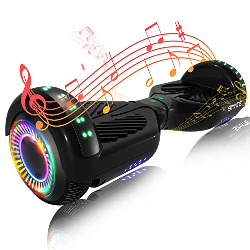 SIMATE 6.5' Hoverboard with Bluetooth & LED Lights, Self Balancing Hover Boards for Kids & Adults & Girls & Boys, for All Ages…