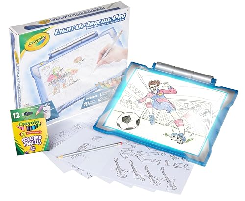 Crayola Light Up Tracing Pad - Blue, Tracing Light Box for Kids, Drawing Pad, Kids Toys, Gifts for Boys & Girls, Ages 6, 7, 8