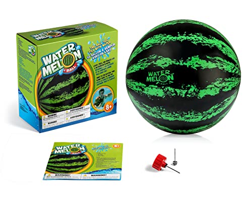 Watermelon Ball The Original Pool Toys for Kids Ages 8-12 - 9 Inch Pool Ball for Teens, Adults, Family - Fun Swimming Pool Games, Water Football, Tag, Diving and Beach Ball Play