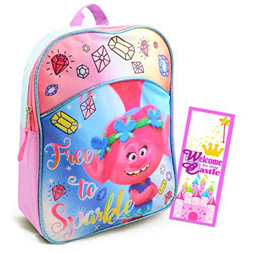 DREAMWORKS TROLLS Toddler Preschool Backpack 11 Inch Mini Backpack Bundle (Trolls School Supplies)