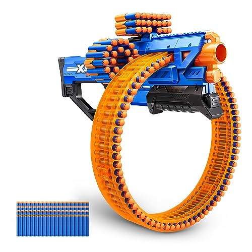 X-Shot Insanity Mad Mega Barrel by ZURU with 72 Darts, Air Pocket Technology and Dart Storage, Rotating Barrel with Large Dart Capacity, Outdoor Toy for Boys and Girls, Teens and Adults