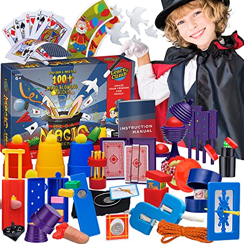 Learn & Climb Mega Magic Kit for Kids - Perform 100's of Today's Most Exciting Tricks - Magic Set with Tutorial Videos for Kids Ages 6-8, 8-10, 10-12
